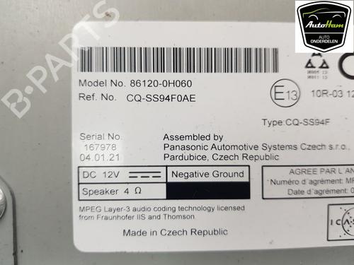 Radio TOYOTA AYGO (_B4_) 1.0 VVTi (KGB40) | BP17318404E6 