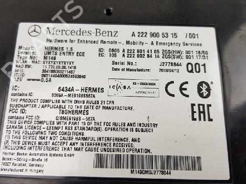 Electronic module MERCEDES-BENZ A-CLASS (W176) A 180 CDI / d (176.012) | BP13138219M83 
