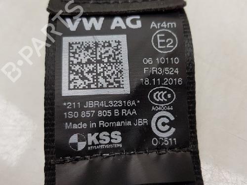 Rear left seatbelt VW UP! (121, 122, BL1, BL2, BL3, 123) 1.0 | BP12027484I29 