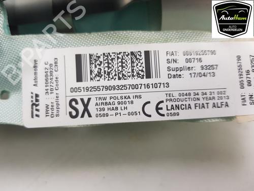 Left curtain airbag FIAT PANDA (312_, 319_) 0.9 (312PXG1A) | BP12063148C11 