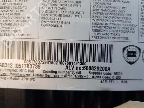 Passenger airbag FIAT 500 (312_) 1.2 (312AXA1A) | BP29713100C10 