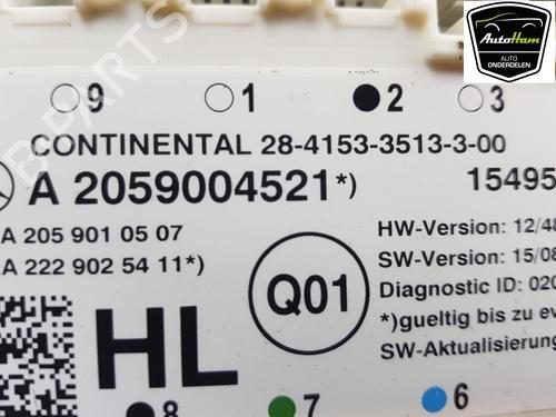 Used Electronic module MERCEDES-BENZ C-CLASS (W205) C 350 e (205.047) (279 hp) 20269368
