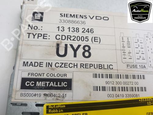 Radio OPEL MERIVA A MPV (X03) 1.6 (E75) | BP12038378E6 