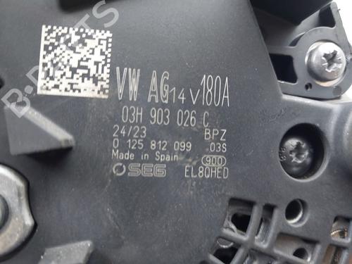 Alternator VW TRANSPORTER T6 Van (SGA, SGH, SHA, SHH) 2.0 TDI | BP29750364M7 