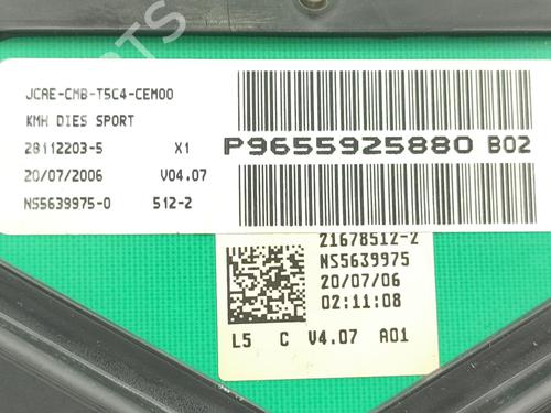 Instrument cluster PEUGEOT 307 SW (3H) 2.0 HDi 135 | BP29360974C47 