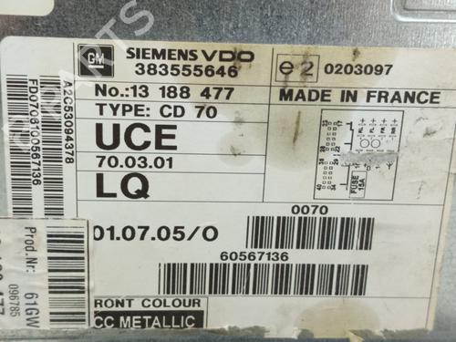 Radio OPEL VECTRA C GTS (Z02) 3.0 CDTi (F68) | BP18742930E6 