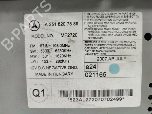Radio MERCEDES-BENZ R-CLASS (W251, V251)  | BP16026518E6 