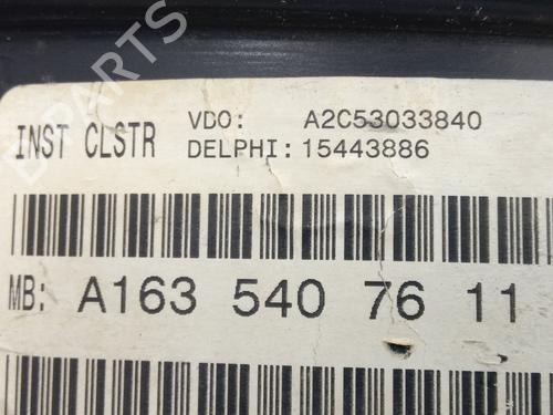 Instrument cluster MERCEDES-BENZ M-CLASS (W163) ML 270 CDI (163.113) | BP26398973C47