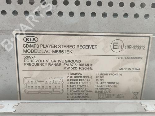 Radio KIA RIO II Saloon (JB) 1.4 16V | BP24701451E6 