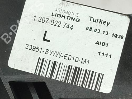 Left front fog light HONDA CR-V III (RE_) 2.2 i-CTDi 4WD (RE6) | BP29892127C30