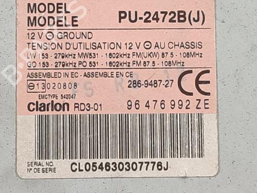 Radio CITROËN C5 I (DC_) 2.0 16V (DCRFNC, DCRFNF) | BP18842383E6 