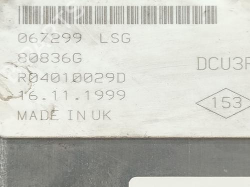 Engine control unit (ECU) RENAULT MEGANE I Classic (LA0/1_) 1.9 D (LA0A, LA0U, LA0R) | BP25792193M57 
