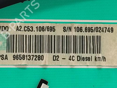 Instrument cluster PEUGEOT 407 (6D_) 1.6 HDi 110 (6D9HZC, 6D9HYC) | BP19265070C47 
