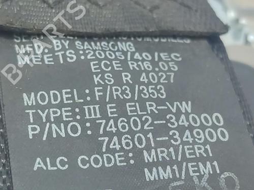 Front right seatbelt SSANGYONG KORANDO (CK) 2.0 e-XDi | BP40607884I25 - Image 2