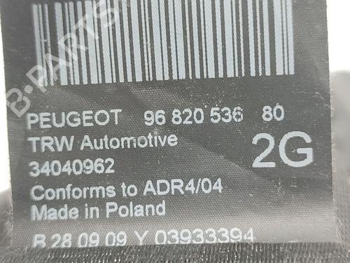 Rear left seatbelt PEUGEOT 5008 (0U_, 0E_) 1.6 HDi | BP31806417I29 