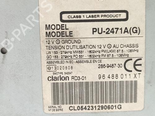 Autoradio PEUGEOT 206 Hatchback (2A/C) 1.4 i | BP30053755E6 