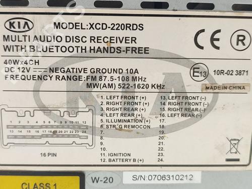 Radio KIA CARENS III MPV (UN) 2.0 CRDi 140 | BP30136415E6 