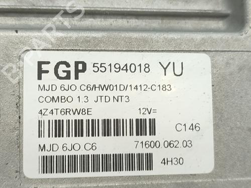 Engine control unit (ECU) OPEL COMBO Tour 1.7 CDTI 16V | BP31043487M57