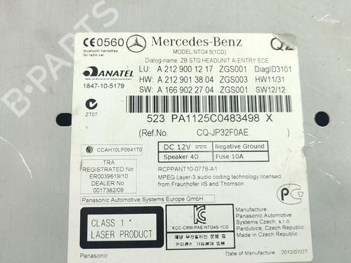 Radio MERCEDES-BENZ E-CLASS (W212) E 200 CDI / BlueTEC (212.005, 212.006) | BP30686363E6