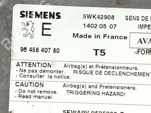 ECU airbags PEUGEOT 307 (3A/C) 1.6 16V | BP29880326M53