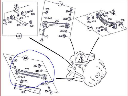 Right rear suspension arm MERCEDES-BENZ CLC-CLASS (CL203)  | BP17673025M15 
