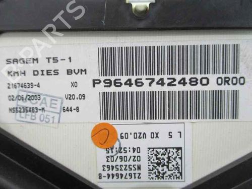 Instrument cluster PEUGEOT 307 (3A/C) 2.0 HDi 90 | BP2057391C47 