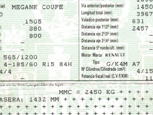 Climate control RENAULT MEGANE I Coach (DA0/1_) 1.6 16V (DA0B, DA04, DA11) | BP10516078I5 