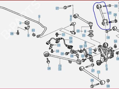 Right rear suspension arm HONDA ACCORD VII (CL, CN) 2.0 (CL7) | BP18170539M15 