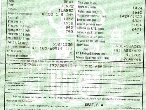 SEAT TOLEDO I (1L2)  1.8 i  518670