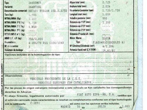 Used Parts FIAT DUCATO Van (244_)    888997