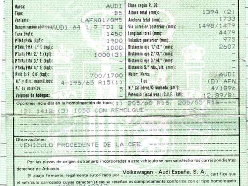 Sikkerhetsbelte bak i midten AUDI A4 B5 (8D2) 1.9 TDI | BP8724883I27 