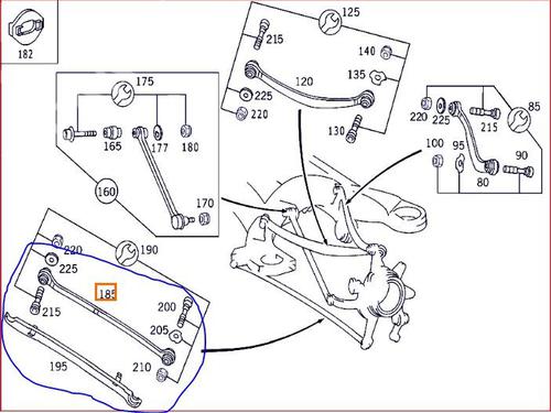 Right rear suspension arm MERCEDES-BENZ S-CLASS (W220, V220) S 500, S 500 L (220.075, 220.175, 220.875) | BP18310740M15 