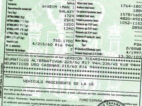 Used Parts FORD GALAXY II (WA6)  2.0 TDCi  203342