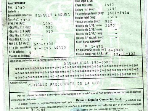 RENAULT LAGUNA I (B56_, 556_)  2.0 (556A)  224738