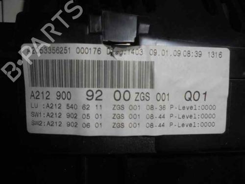Instrument cluster MERCEDES-BENZ E-CLASS (W212)  | BP2057346C47 