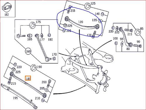 Right rear suspension arm MERCEDES-BENZ S-CLASS (W220, V220) S 500, S 500 L (220.075, 220.175, 220.875) | BP18310741M15 