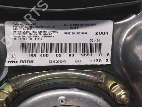 Driver airbag MERCEDES-BENZ M-CLASS (W163) ML 270 CDI (163.113) | BP18119460C9 