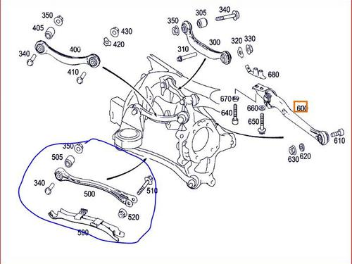 Left rear suspension arm MERCEDES-BENZ CLS (C219) CLS 350 (219.356) | BP17775138M14 