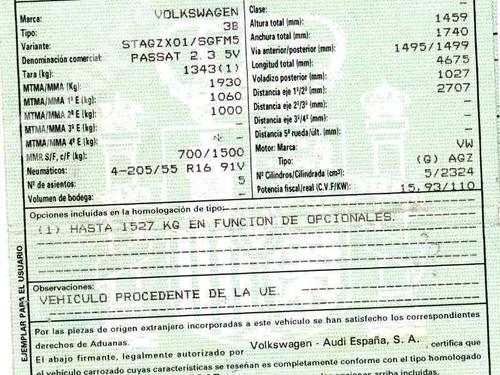 Used Parts VW PASSAT B5 (3B2)  2.3 VR5 Syncro/4motion  201895