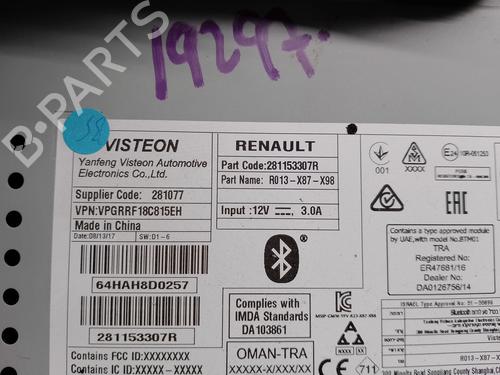 Radio RENAULT CLIO IV (BH_)  | BP16315196E6 