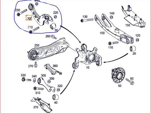 Right rear suspension arm MERCEDES-BENZ GLA-CLASS (X156) GLA 200 CDI / d (156.908) | BP18146731M15 