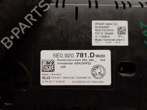 Instrument cluster SKODA OCTAVIA III (5E3, NL3, NR3) 1.6 TDI | BP19492397C47 