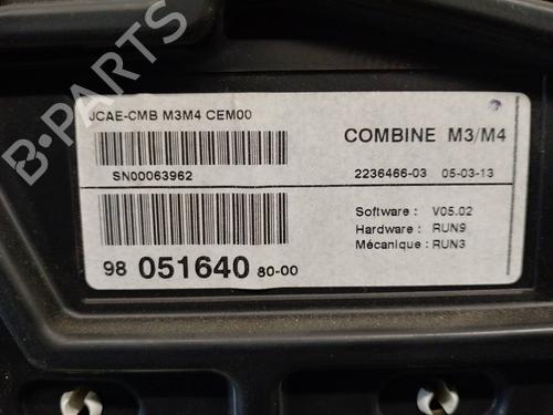 Instrument cluster CITROËN C-ELYSEE (DD_) 1.6 HDI 92 | BP17998877C47 