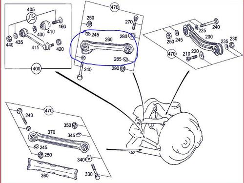 Left rear suspension arm MERCEDES-BENZ C-CLASS Coupe (CL203) C 180 Kompressor (203.746) | BP17673027M14 