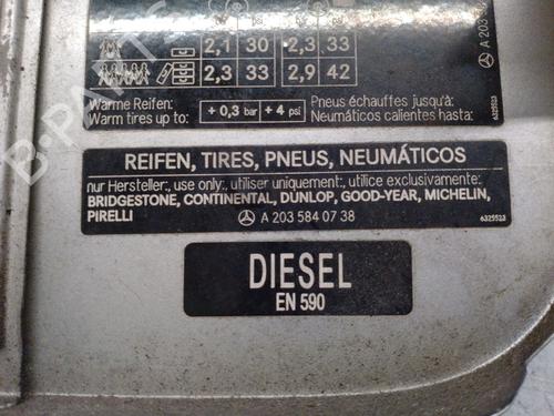 Fuel flap MERCEDES-BENZ C-CLASS Coupe (CL203) C 220 CDI (203.706) | BP19303255C131 