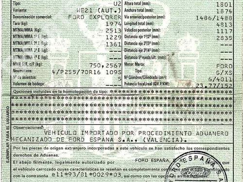 Used Parts FORD USA EXPLORER (U2, U_)    1058795