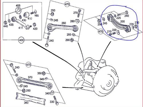 Right rear suspension arm MERCEDES-BENZ CLC-CLASS (CL203)  | BP17673023M15 