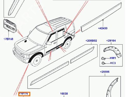 Rear left wheel arch trim LAND ROVER DISCOVERY III (L319) 2.7 TD 4x4 | BP17873807C136 