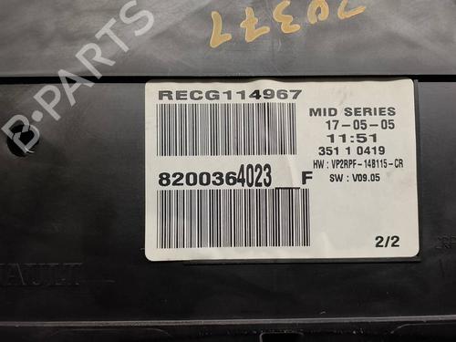 Instrument cluster RENAULT MEGANE II (BM0/1_, CM0/1_) 1.6 16V (BM0C, CM0C) | BP17831865C47 