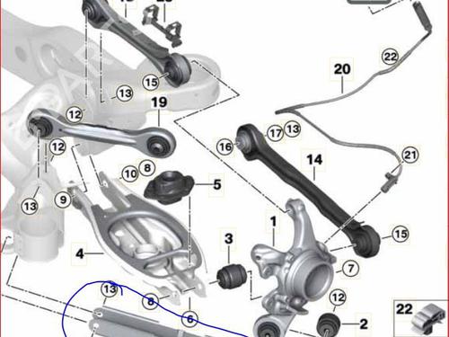 Right rear suspension arm BMW 1 (E87) 118 i | BP18157752M15 